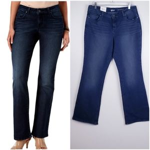 Style & Co.Womens Blue Denim Curvy boot jeans